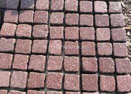Брусчатка красная из плитняка, фото Купить Брусчатка красная из плитняка в Екатеринбурге